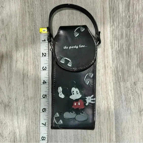 Vintage Mickey Mouse Disney Parks Store Leather Cell Phone Pouch Case Holder - Picture 9 of 11